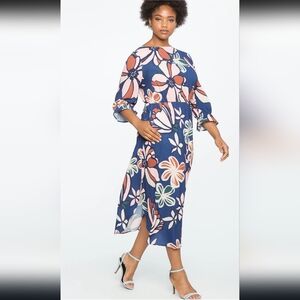 Eloquii Pastel Retro 60's Floral Dress Sz 14